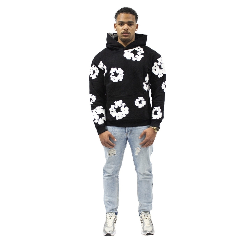 Denim Tears Hoodie,Size XS,Black & White, Authentic
